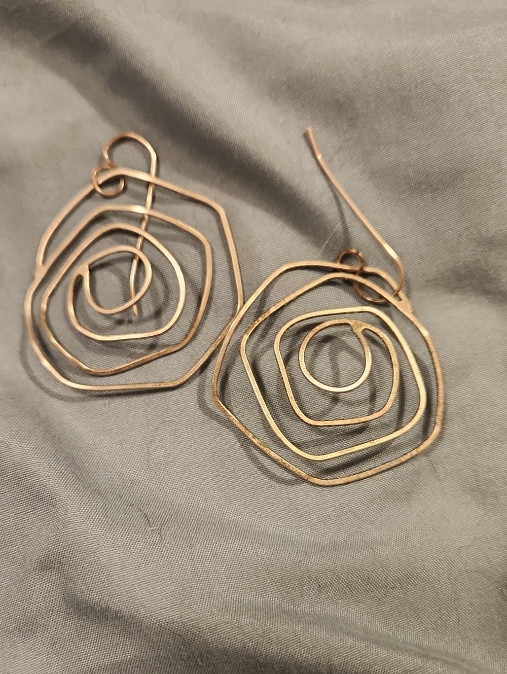 Source Unknown Silver Spiral Wire Drop Earrings - Women Jewelry